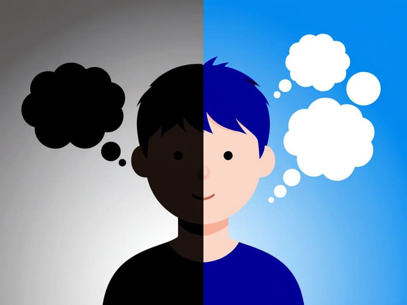 Split image showing transformation from self-criticism to self-compassion and inner kindness